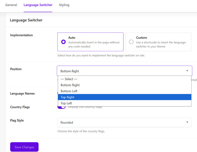 language switcher Language switcher