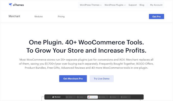 aThemes Merchant's website aThemes Merchant's website