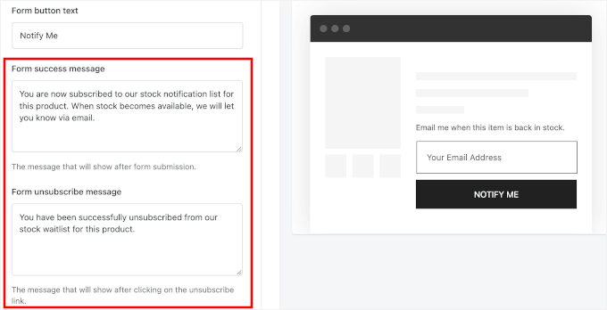 Subscribe and unsubscribe messages Subscribe and unsubscribe messages