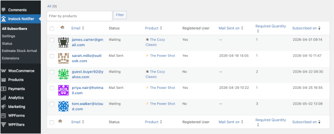 Tracking logs in Back IN Stock Notifier Tracking logs in Back IN Stock Notifier