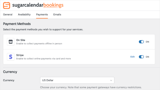 Payments Settings in Sugar Calendar Bookings Payments Settings in Sugar Calendar Bookings