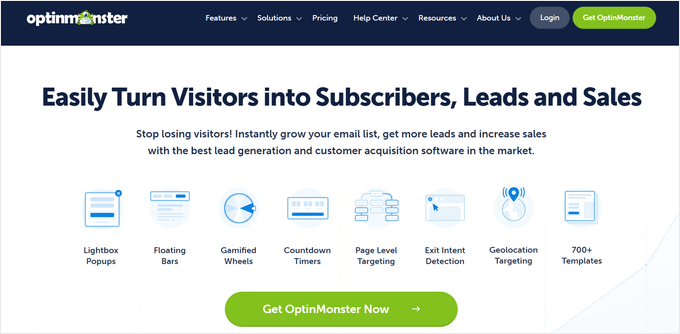 The OptinMonster lead generation software The OptinMonster lead generation software