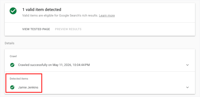 Profile Page valid on Google Profile Page valid on Google
