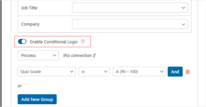 Using Conditional Logic in WPForms When Connecting to Email Providers Using Conditional Logic in WPForms When Connecting to Email Providers