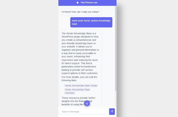 HelpJet AI Chatbot preview HelpJet AI Chatbot preview