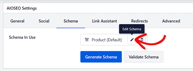 Click the Edit Schema button Click the Edit Schema button