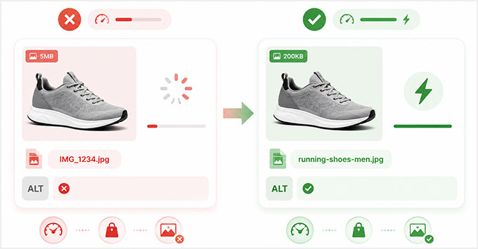 Product SEO after image optimization Product SEO after image optimization