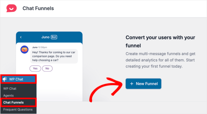 Creating a New Funnel in WPChat Creating a New Funnel in WPChat