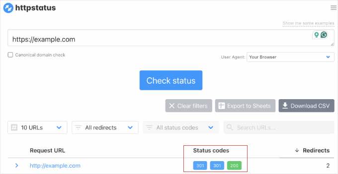 httpstatus.io showing 301 status for old domain URL resolving to new domain httpstatus.io showing 301 status for old domain URL resolving to new domain