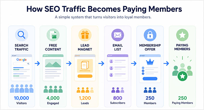 Convert SEO traffic to paying members Convert SEO traffic to paying members