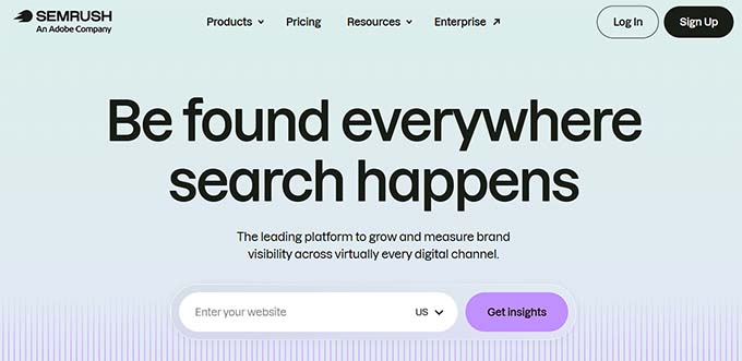 Semrush website Semrush website
