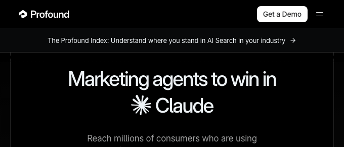 profound-homepage Profound website homepage