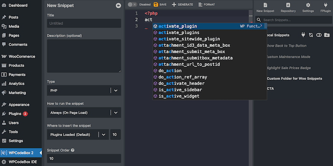 Adding custom PHP, HTML, and more to your WordPress website using WPCodeBox Adding custom PHP, HTML, and more to your WordPress website using WPCodeBox