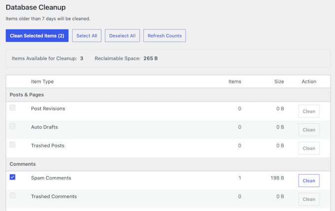 Clean your WordPress database Clean your WordPress database