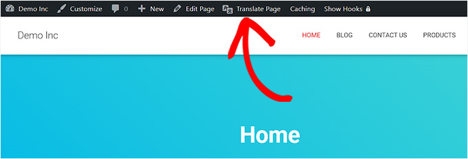 Directly translate page Directly translate page