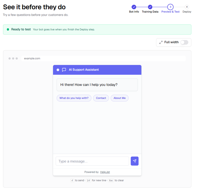 ready to test helpjet ready to test