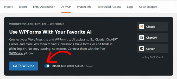 Enabling MCP Write Access for WPForms Enabling MCP Write Access for WPForms