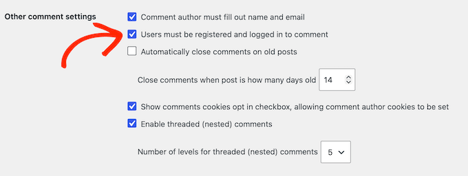 Requiring user registration before allowing comments Requiring user registration before allowing comments
