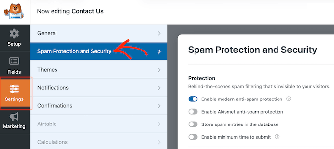 An example of a forum builder with built-in anti-spam protection An example of a form builder with built-in anti-spam protection