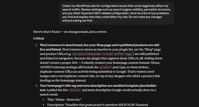 Use WPVibe and AI tools to find configuration issues on your site Use WPVibe and AI tools to find configuration issues on your site